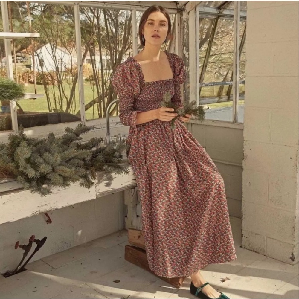 DOEN Bijou Dress in Roseraie Floral Print XS